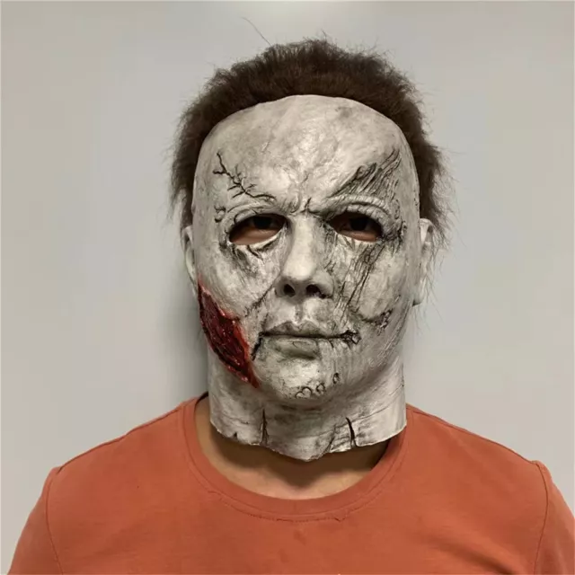 Unisex Adult Halloween Horror Mask Michael Myers Cosplay Latex Headgear Hot UK