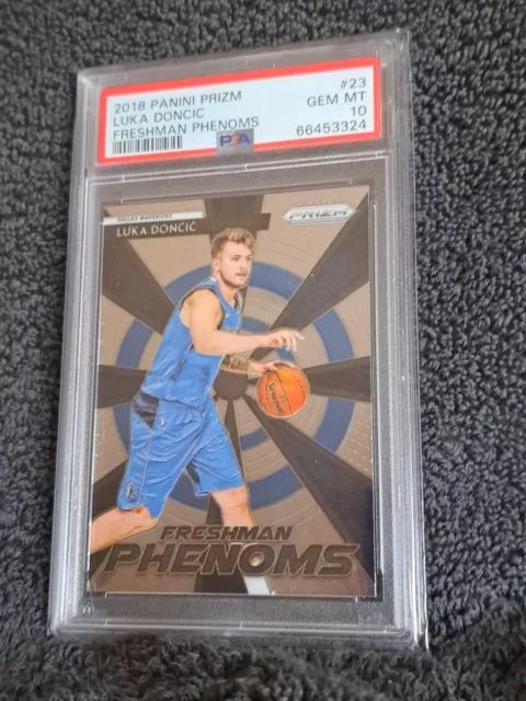 PSA 10 Luka Doncic RC! 2018-19 Prizm Freshman Phenoms Mavericks