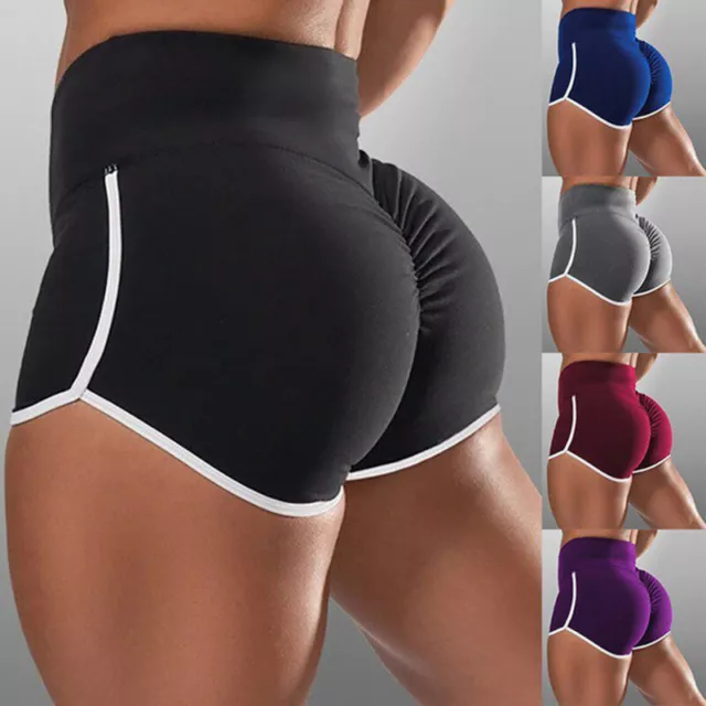 Womens High Waisted Shorts Butt Lift Yoga Pants FAKE ASS Booty