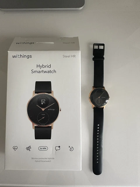 Steel hr 36mm black & rose gold shop