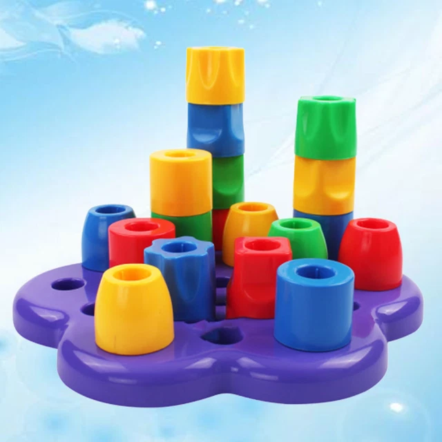 1PC Stacking Game Toy Early Learning Toy Stapelspiel Spielzeugform Erkennen von