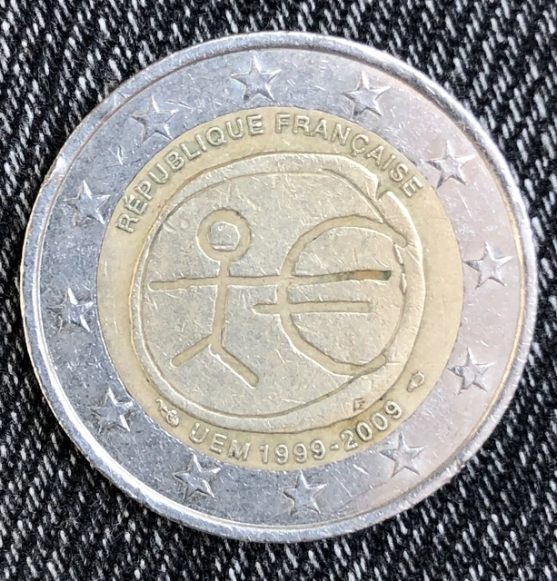 2 Euro Münze Strichmännchen Frankreich Wert