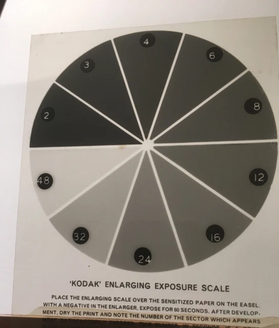 Escala de exposición de ampliación Kodak, vintage años 70 usada en embalaje original 
