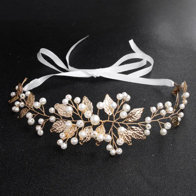 M Bride Crystal Bridal Headpieces Braided Wedding Headband Crystals Hair Vine