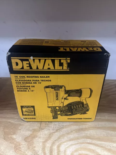 DEWALT DW45RN 15 degree Coil Roofing Nailer New Sealed