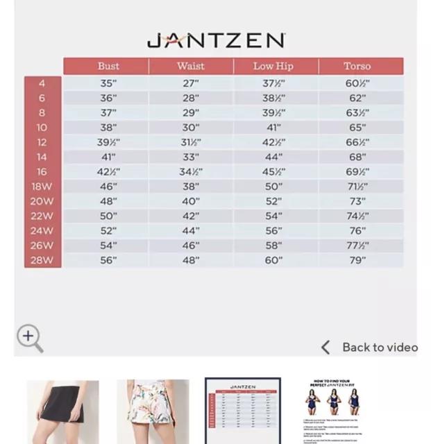 Jantzen Side Slit Swim Over skirt Black Size 10 Bathing Suit 2