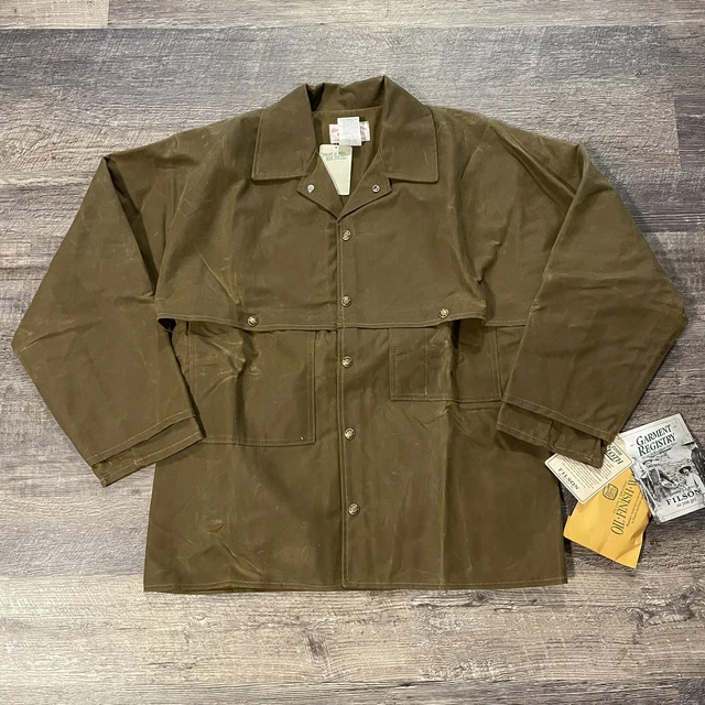 VTG Filson Style #63 NWT Waxed Cotton Tin Cloth Double Logger Jacket NOS Medium VTG Filson Style #63 NWT Waxed Cotton Tin Cloth Double Logger Jacket NOS Medium