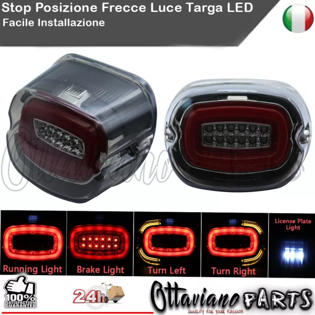 Luce Stop Freccee Led Moto Custom Cafe Racer Universale Posizione Luce Targa F21