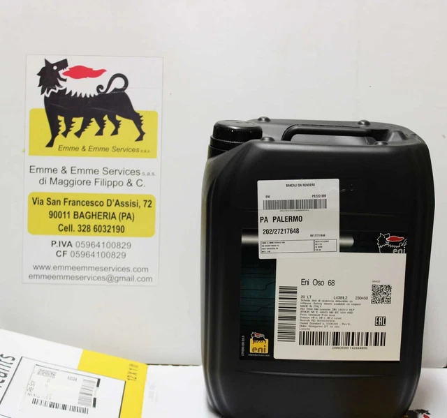 Oil Hydraulic Eni Oso 68 Length L 20 -iso 11158 Hm - BS 4231 Hsd - din
