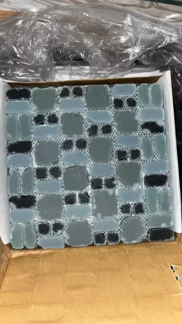 Sdgz04 Black,Blue Glass Mosaic Tile Sheets