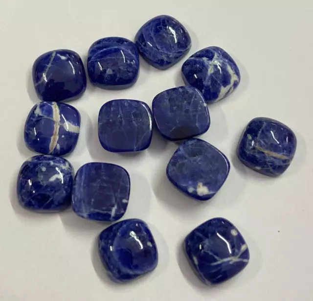 Naturale Sodalite Cuscino Forma Cabochon Semipreziose Sfuso Gemme Blu Color 3