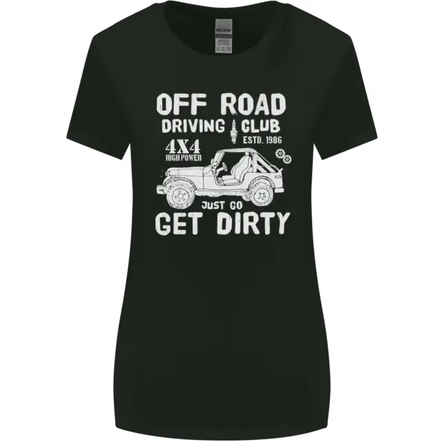 Maglietta da donna taglio più largo Off Road Driving Club Get Dirty 4x4 divertente