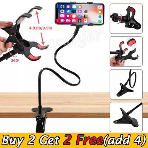 Flexible Arm Mobile Phone Holder Lazy Gooseneck Clamp.Desk Bed Mount Bracket/HOT