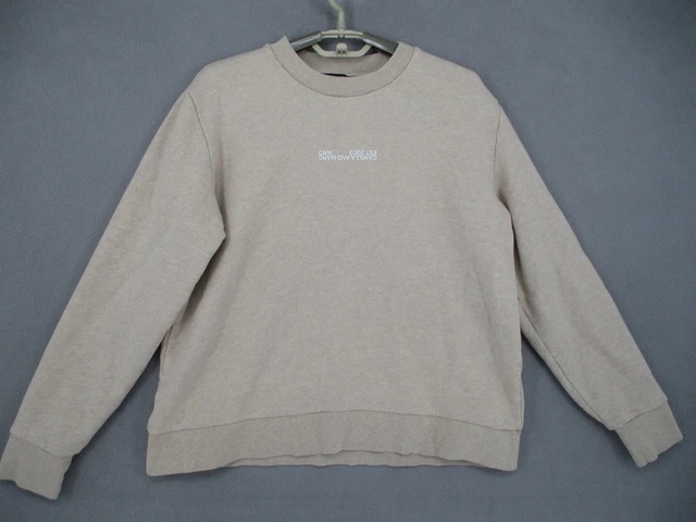 CAMILLA AND MARC Jumper Womens 10 Beige Khaki Logo Sienna Crew Sweater 