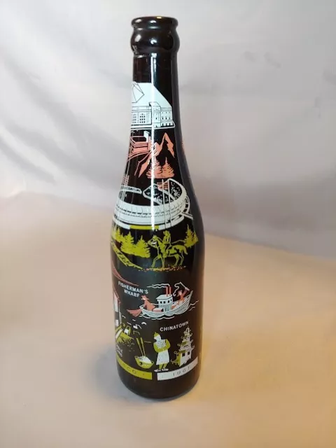1961 San Francisco ABCB Convention Souvenir Soda Bottle Enamel Decorated