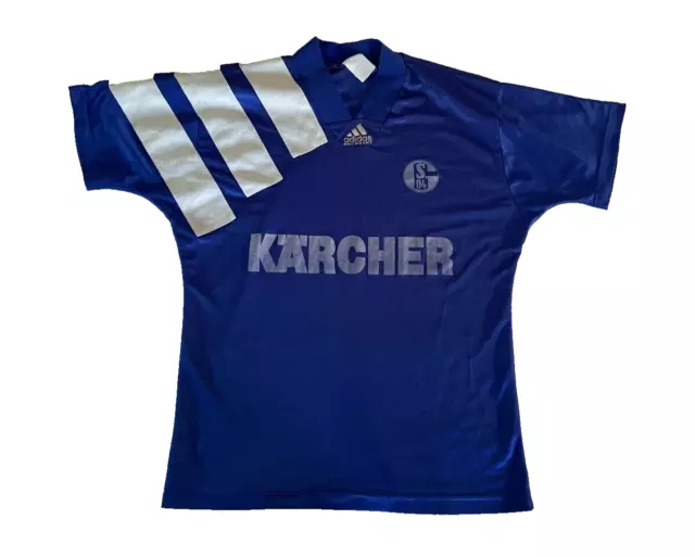FC Schalke Trikot S04 Saison 1994/95 Gr. M Adidas Kärcher Retro
