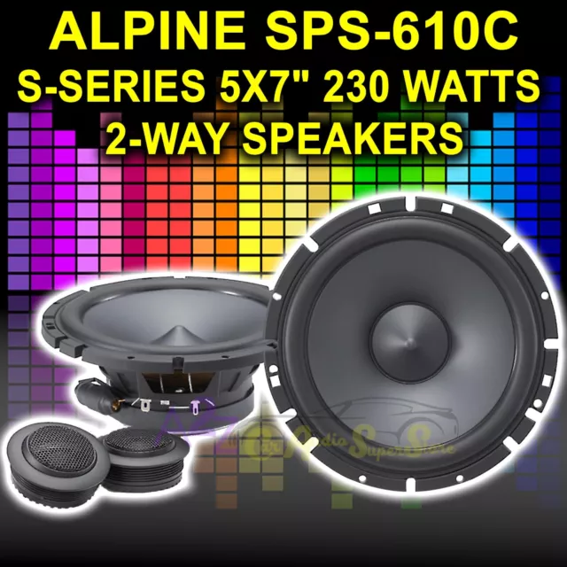 Alpine Sps-610C 6.5" 2-Way 240W Type-S Series Component Car Speakers Sps610C New