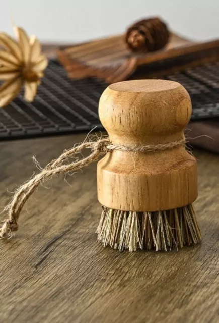 Eco Friendly Wooden dish/Pot brush with Sisal Coconut Bristles.