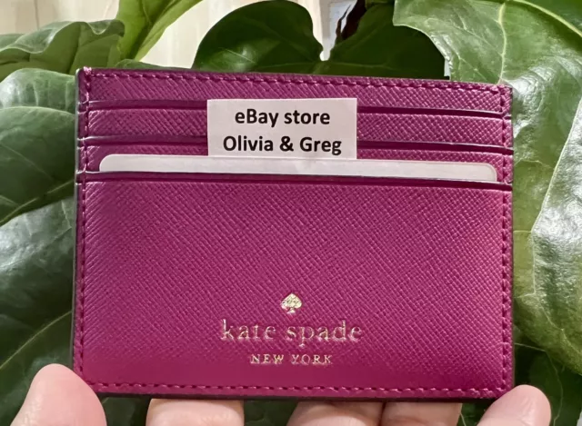 Kate Spade Baja Hot Pink Card Case Wallet Holder Schulyer Brand New in Wrap