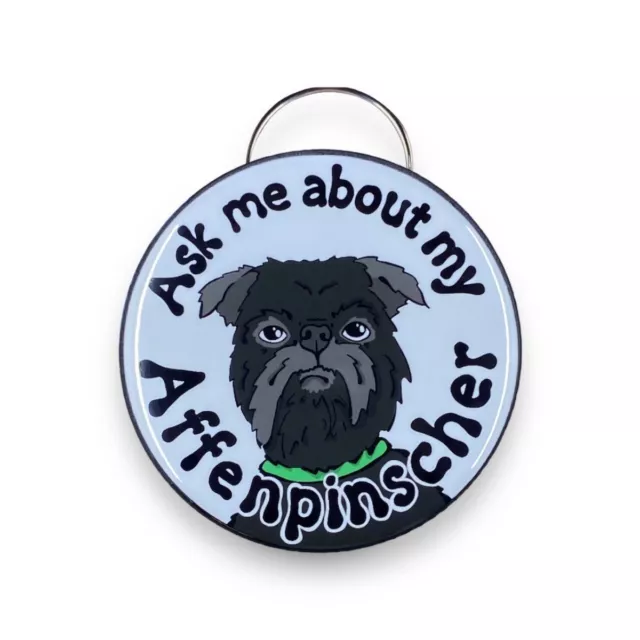 Black Affenpinscher Bottle Opener Keychain Dog Accessories Pet Portrait Gift