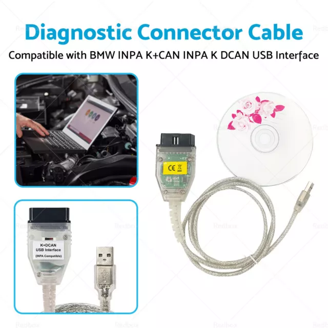 Diagnostic Connector Cable Suitable For BMW INPA K+CAN INPA K DCAN USB Interface