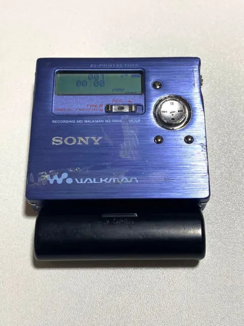 SONY minidisc MD walkman player recorder MZ-R909 blue used work japan import