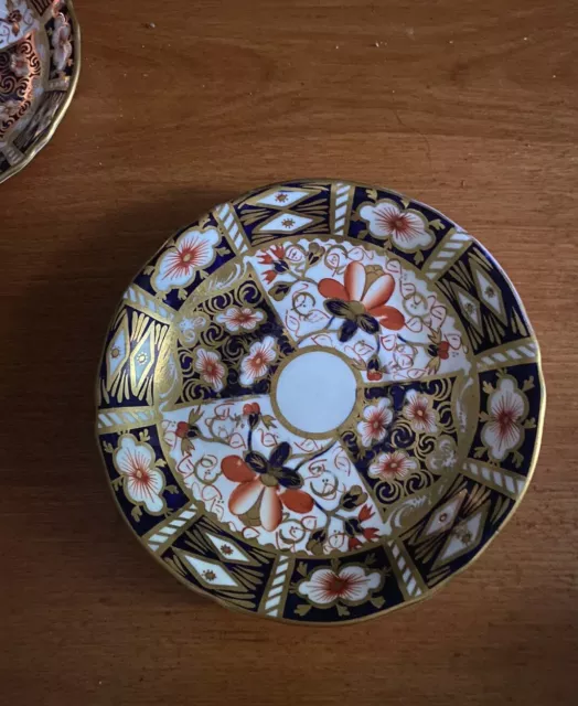 Royal Crown Derby Traditional Imari 1929 Saucer And Bread Plate 2451