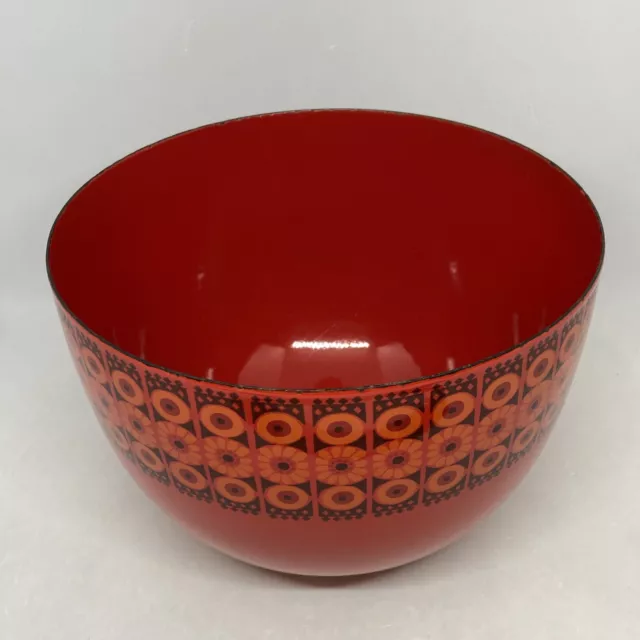 Finel Kaj Franck Arabia Finland Red Enamel Bowl Kehrä Mid Century MCM Vintage 2