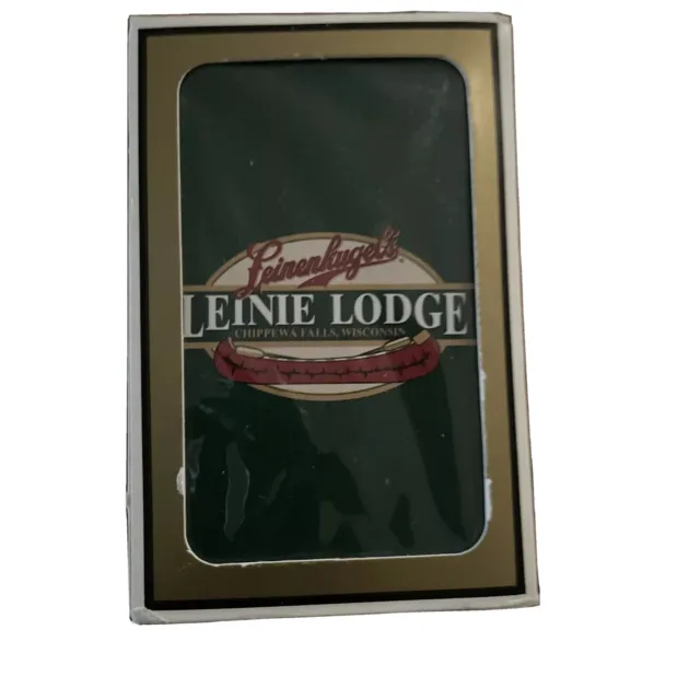 LEINENKUGALS Leinie Lodge Playing Cards Chippewa Falls, WI Gemaco Bridge NEW!