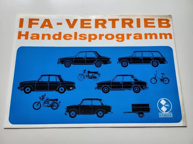 Plakat Poster Prospekt Werbung Reklame IFA DDR Gesamtprogramm Export Import orig