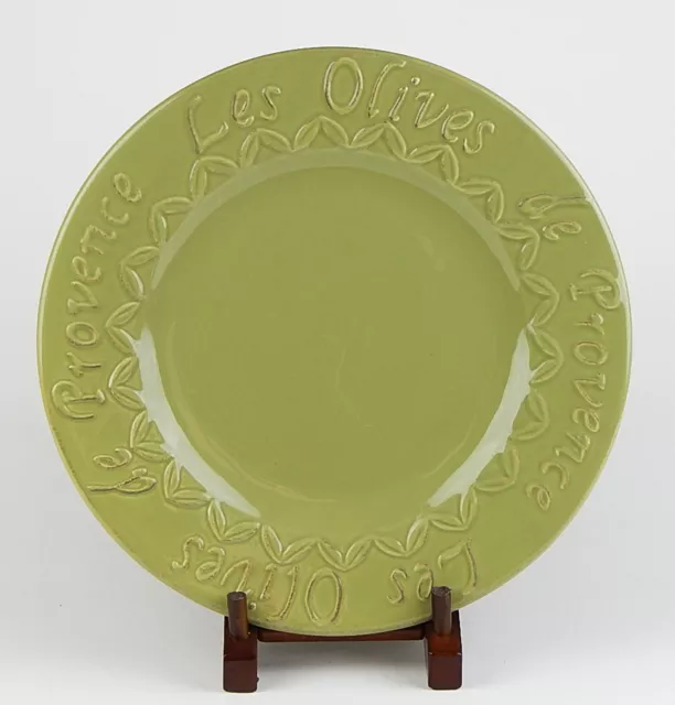 10-/7/8" Dinner Plate, SUPERB! Les Olives Embossed, Green, Sakura, Gracey Knight