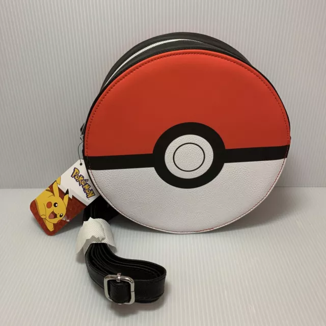 Loungefly Pokemon Poke Ball Crossbody Purse Bag Exclusive, 8" Round w/ Strap NWT