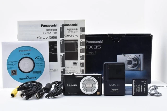 PANASONIC DMC-FX35 BLACK Digital Camera Boxed w/ Accessories