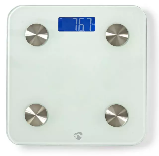 Nedis WIFI Body Analysis Fat Digital Smart Bathroom Weight BMI WI-FI Scale