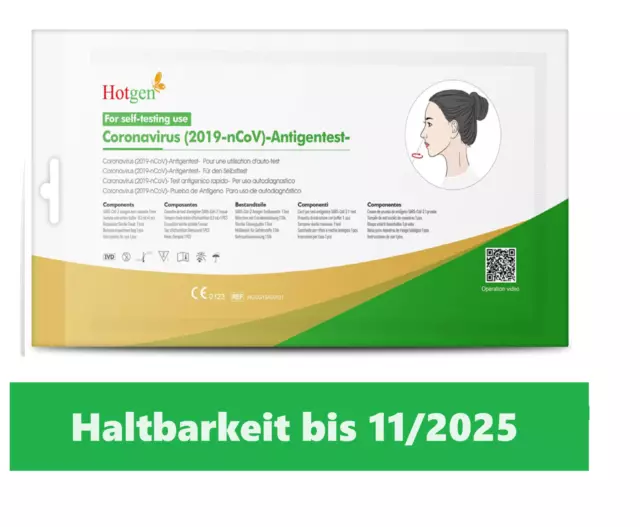 Hotgen Corona Schnelltest Selbsttest Antigen Laientest Nasenabstrich 1er 11/2025