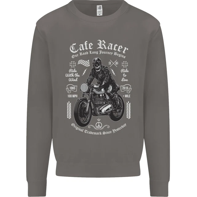 Felpa Maglione Maglione Moto Moto Biker Moto Cafe Racer 3