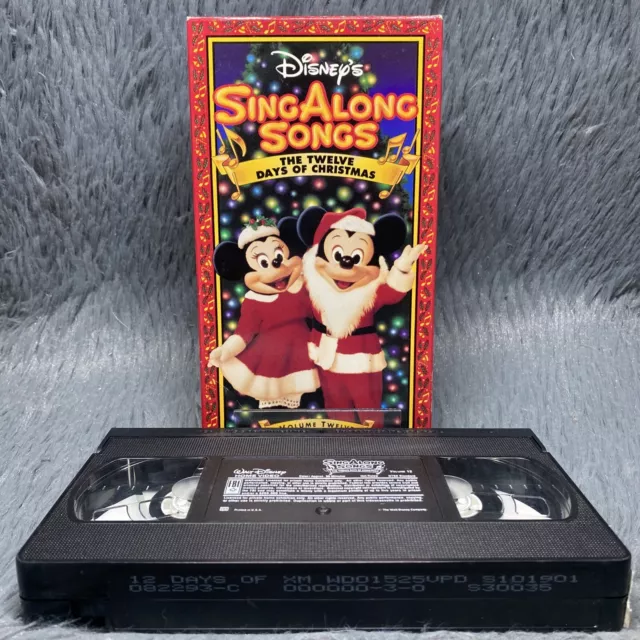 DISNEYS SING ALONG Songs The Twelve Days of Christmas VHS 1997 Volume
