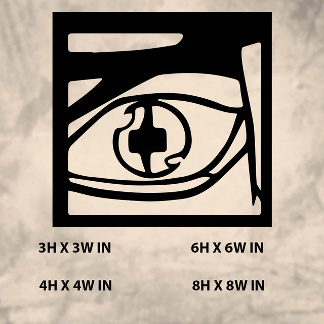 EYENARUTOANIMEDECAL STICKER Car, Window, Laptop, Tablet, Wall