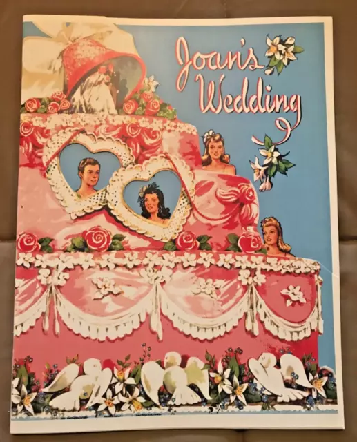 JOAN'S WEDDING Paper Dolls, RESTORED 2007 book of 1942 original, Ruth Ruhman VG+