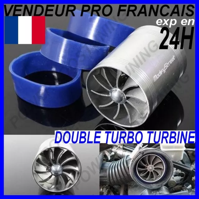 Double Turbine Turbo Pour Tube De Filtre A Air Kit D Admission Directe Dynamique