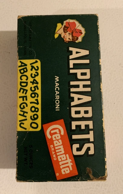 Vintage Pasta Alphabets Macaroni Creamette Brand 1950s NOS Unopened Sealed Full