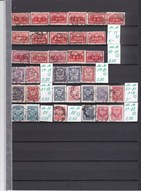 Briefmarken Polen Dienstmarken Gestempelt