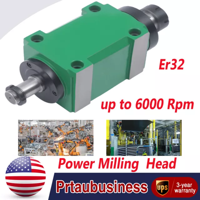 Milling Power Head ER32 Spindle Unit Pig Iron for CNC Router Engraver 6000RPM