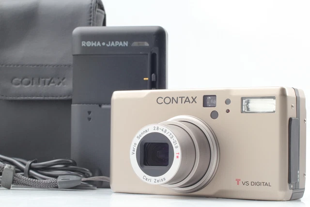 [MINT in Case] Contax TVS Digital Camera Silver Sonnar T Lens 7.3-21.9mm Japan