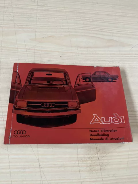 manuale uso e manutenzione Audi auto Union