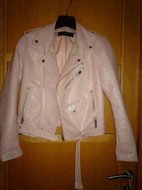 BLOUSON PERFECTO ZARA rose taille XS quasi neuf EUR 24 99 PicClick FR