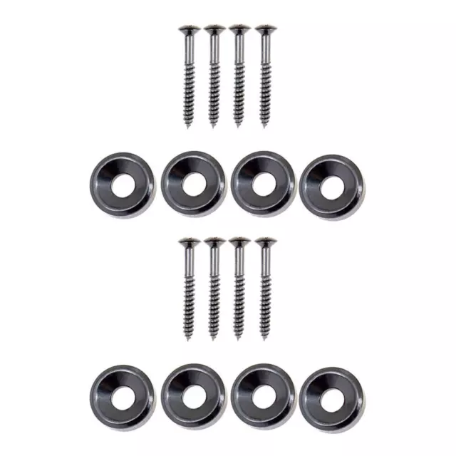 8 Pieces Guitar Neck Mounting Ferrules Bushings with Screws