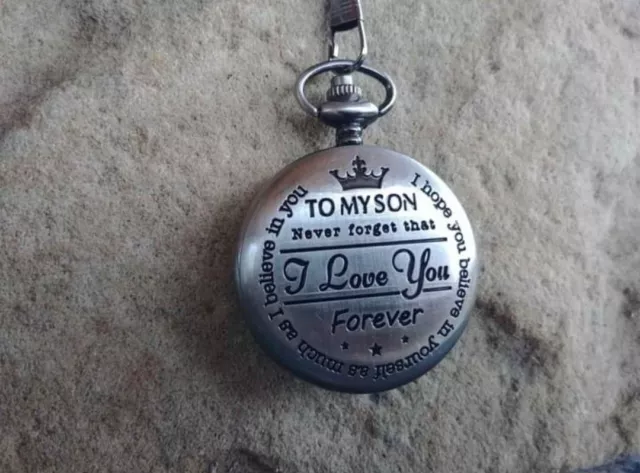 To My Son Never Forget That I Love You Pocket Watch