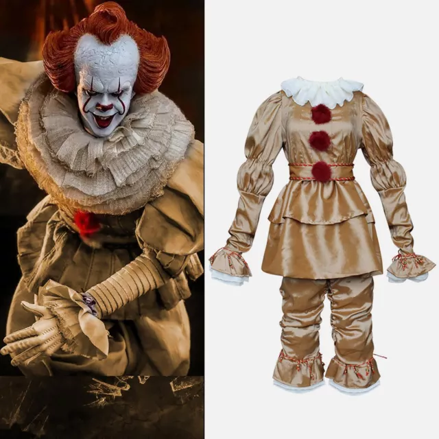 STEPHEN KING IT Movie Pennywise Cosplay Costume The Clown Halloween ...