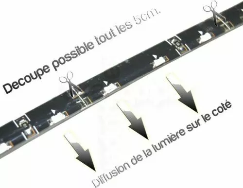 Bande A Led Smd Souple Blanche Phare Feux Jour Diurne Feu Blanc Xenon Auto Moto 3